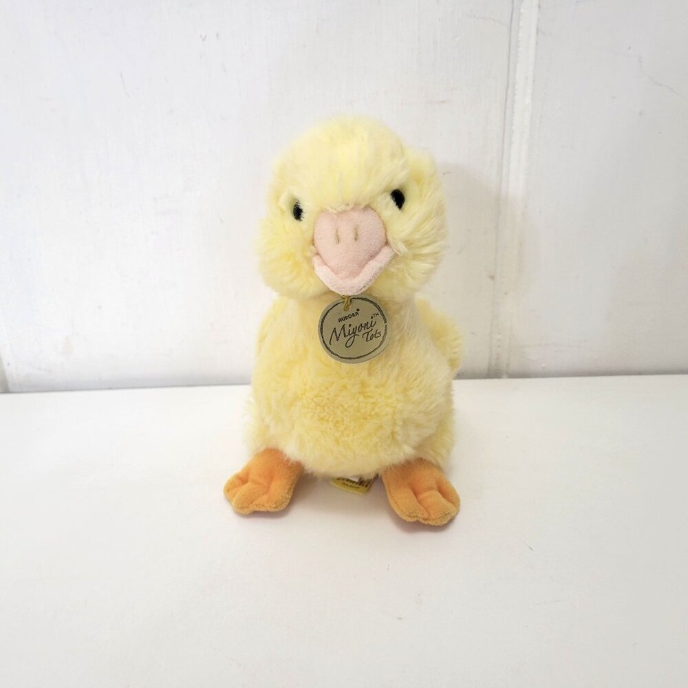 Aurora Miyoni Tots Yellow Duckling Plush Toy 7" Soft Stuffed Animal Collectible